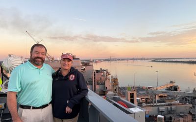 Maritime Couple Celebrates Career Milestone in Charleston Harbor